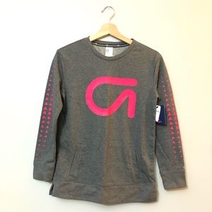 Gap Fit Girl Gray and Pink Sweatshirt